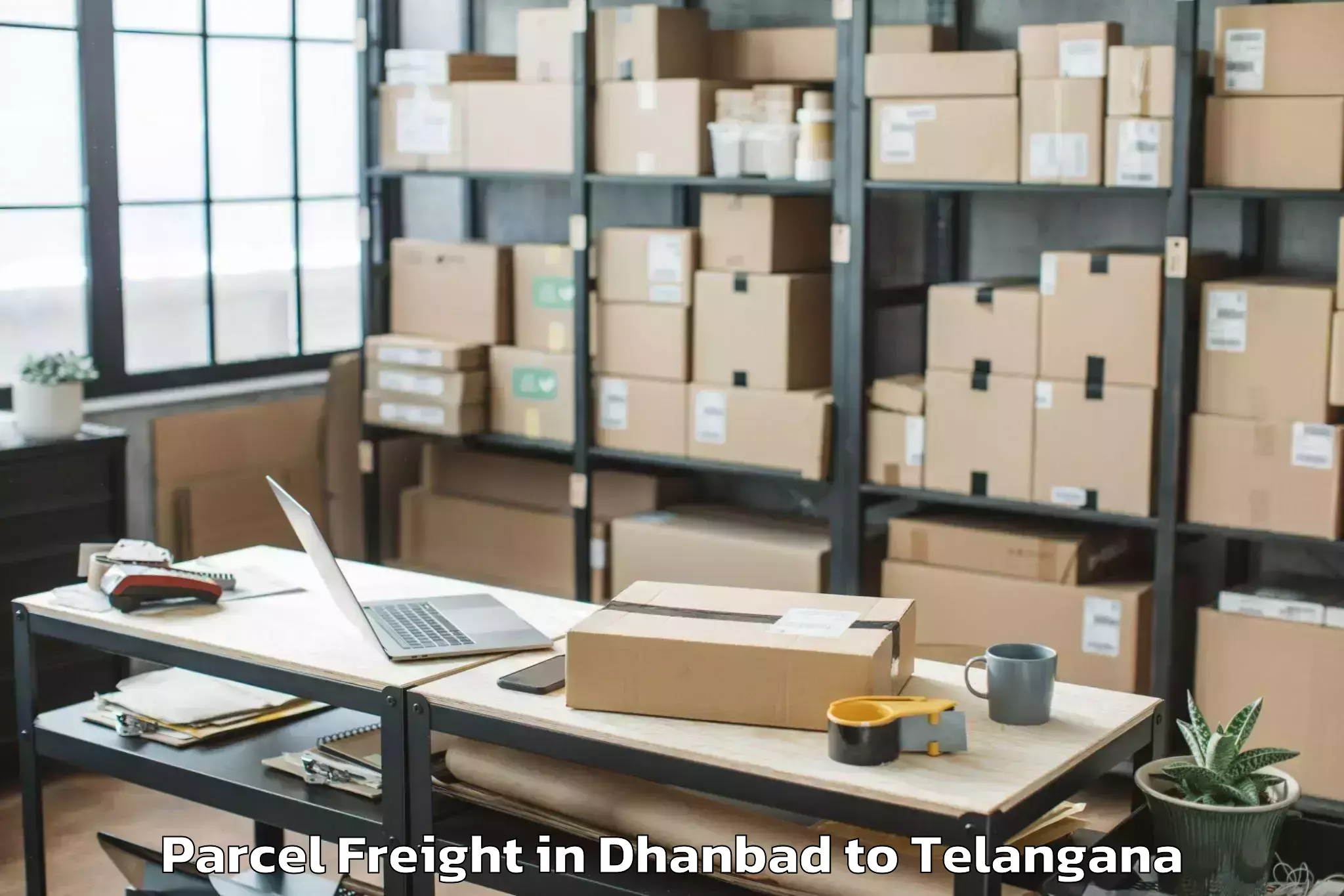 Book Dhanbad to Osmania University Hyderabad Parcel Freight